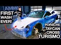 First Wash & Drive 2022 Porsche Taycan Cross Turismo 1st in the USA! Full Detail and Coating