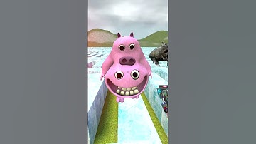 ICE LABYRINTH ZOONOMALY MONSTERS VS REAL ANIMALS TURNING INTO RUBY ELEMENT IN GARRY