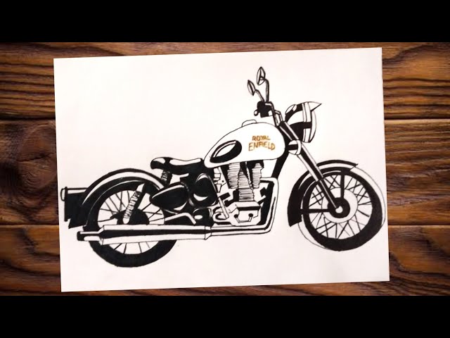 Royal Enfield in 2024 | Royal enfield, Drawings, Enfield