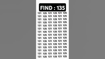 Find 135 ? #iqtest #shorts #youtubeshorts #shortsfeed #views #viralvideo #trending #yt #puzzle