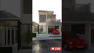 Rumah dua lantai konsep minimalis fasad roster #yearofyou #aditwicakstudio #desainrumahminimalis