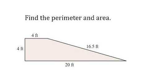 Perimeter and Area of a Right Trapezoid
