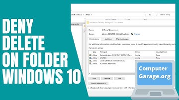 How To Deny Delete Permission on a Folder In Windows 10