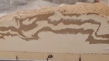 Analogue modelling of accretionary prisms (sandbox experiment #geology #structuralgeology
