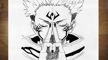 Anime Drawing | How to Draw SUKUNA | Jujutsu Kaisen Drawing | Sketch Step by Step
