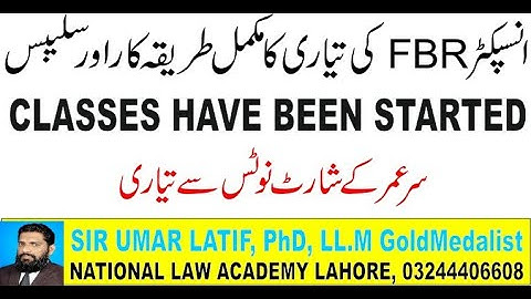 INSPECTOR FBR DESCRIPTIVE TEST LECTURE_01