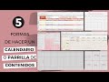 Cómo hacer una parrilla de contenidos para redes sociales ✨5 formas✨