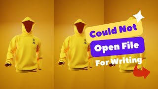 How to Fix Could not open file for Writing in Blender