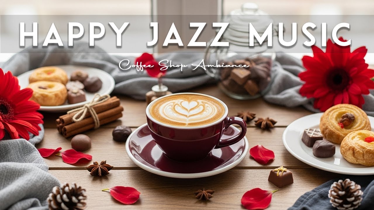 Happy Jazz Music ☕ Coffee Shop Ambiance - Elegant Bossa Nova Instrumental for Holiday