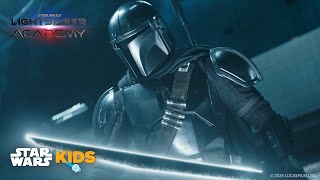 The Mandalorian Wielding The Darksaber?! | Lightsaber Academy | @StarWarsKids