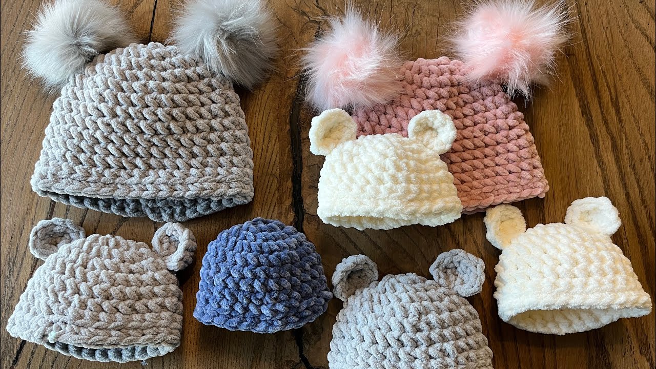 Crochet Soft Warm Baby Hats YouTube