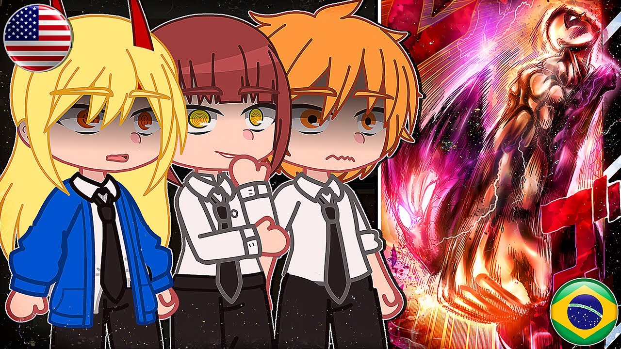 Chainsaw Man React To Saitama Vs Garou FULL FIGHT - One Punch Man | Gacha React