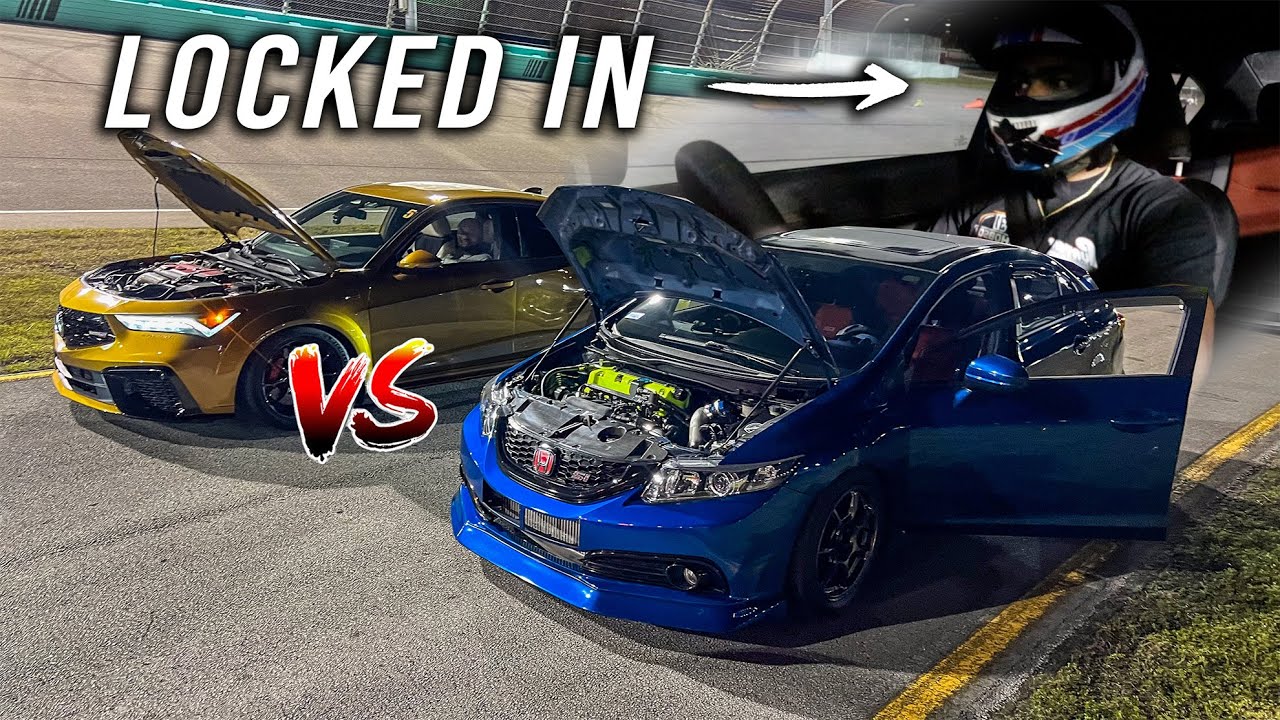 Took My BUILT 600 HP Civic Si Racing!