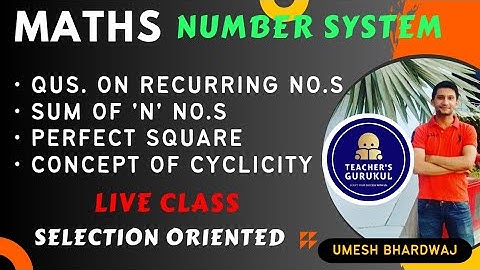 #dsssb 2023 Direct Important Concepts of No. System | #umesh bhardwaj