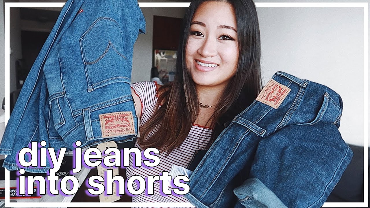 How to Cut Your Own Jeans into Shorts | DIY Levi's - YouTube