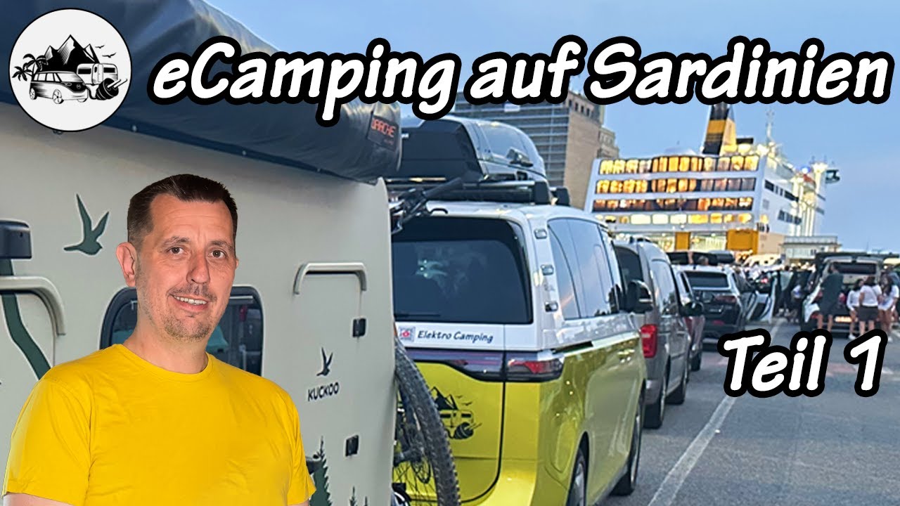 Nach Sardinien mit ID. Buzz & Camper Bruno 🚐⚡ Teil 1: Anreise mit Fähre einschl aller Ladestopps
