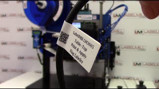 LabelMill - LM3605 (Now LM3606) Table-Top Print & Apply Semi-Automatic Flag Label Applicator -Cables