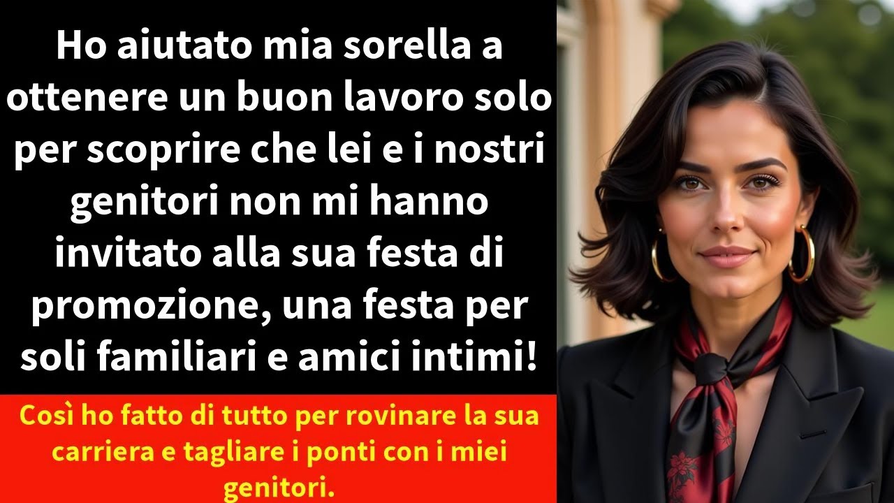 Ho aiutato mia sorella a ottenere un buon lavoro solo per scoprire che lei e i nostri genitori non