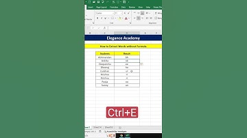Name me se character kaise nikale😮 #excel #msexcel #shortsvideo #shorts #eleganceacademy #flashfill