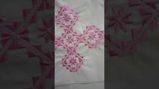 الإزار الأبيض بغرزة الحساب(  drap blanc et rose)