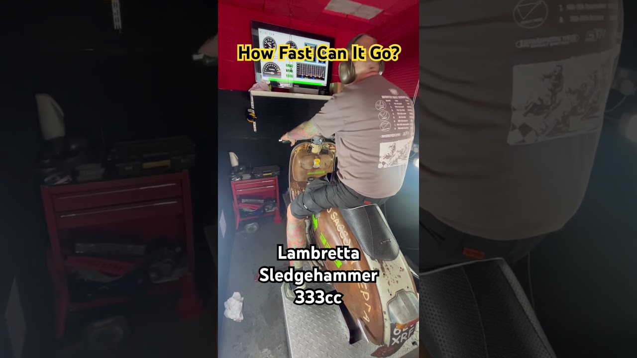 How Fast Is the Lambretta Sledgehammer 333cc? 🛵💨 | TOP SPEED Dyno Test!
