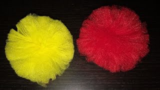 Помпоны из фатина для украшения елки Помпоны из фатина для украшения елки