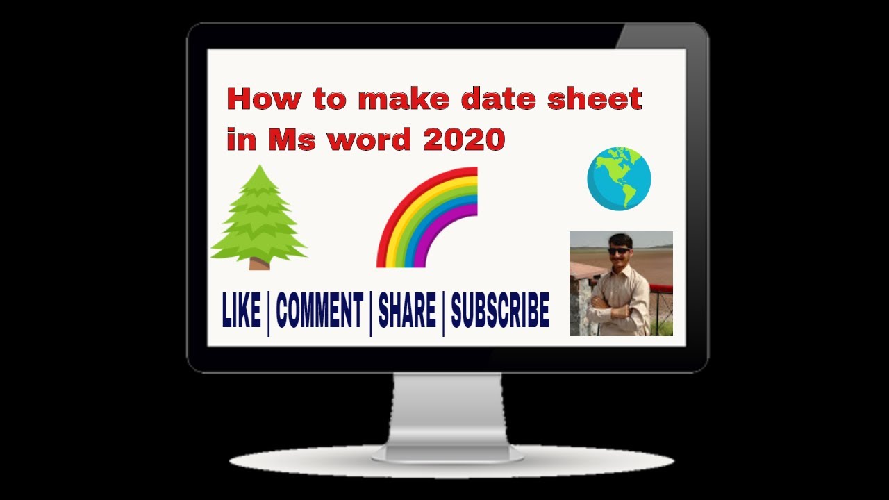 how-to-make-date-sheet-in-ms-word-2020