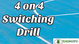 4 on 4 Man Basketball Switching drill