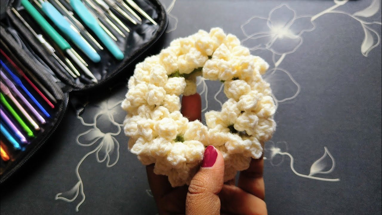 Crochet Gajra Scrunchie Tutorial | Gajra Tutorial | Handmade 