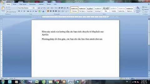 Chuyễn dữ liệu từ MapInfo sang ArcGis