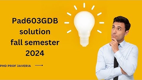 pad603 gdb solution for final term fall semester