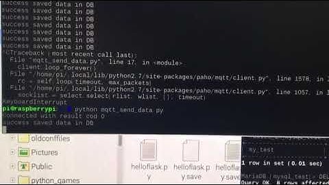 라즈베리파이 파이썬 mqtt 데이터를 DB에 저장