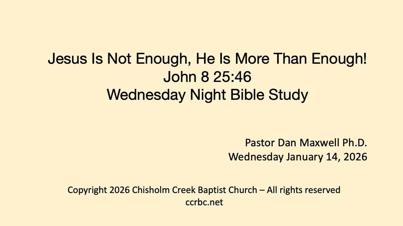Jesus Is Not Enough, He Is More Than Enough - John 8 