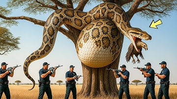 Brave Heroes Rescue Helpless Vulture from Deadly Giant Python’s Jaws 🐍🦅