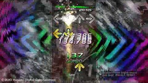 DDR 2010: Raspberry♡Heart (English version) by jun feat. PAULA TERRY; Expert AAA GREAT FULL COMBO