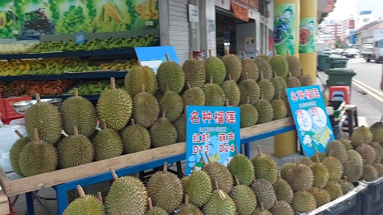 Fruit Market in Singapore/Tropical fruit Market in Singapore/Durian