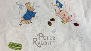 刺繍☀️】ピーターラビット45号②ウリ🌳を完成させる レイズド