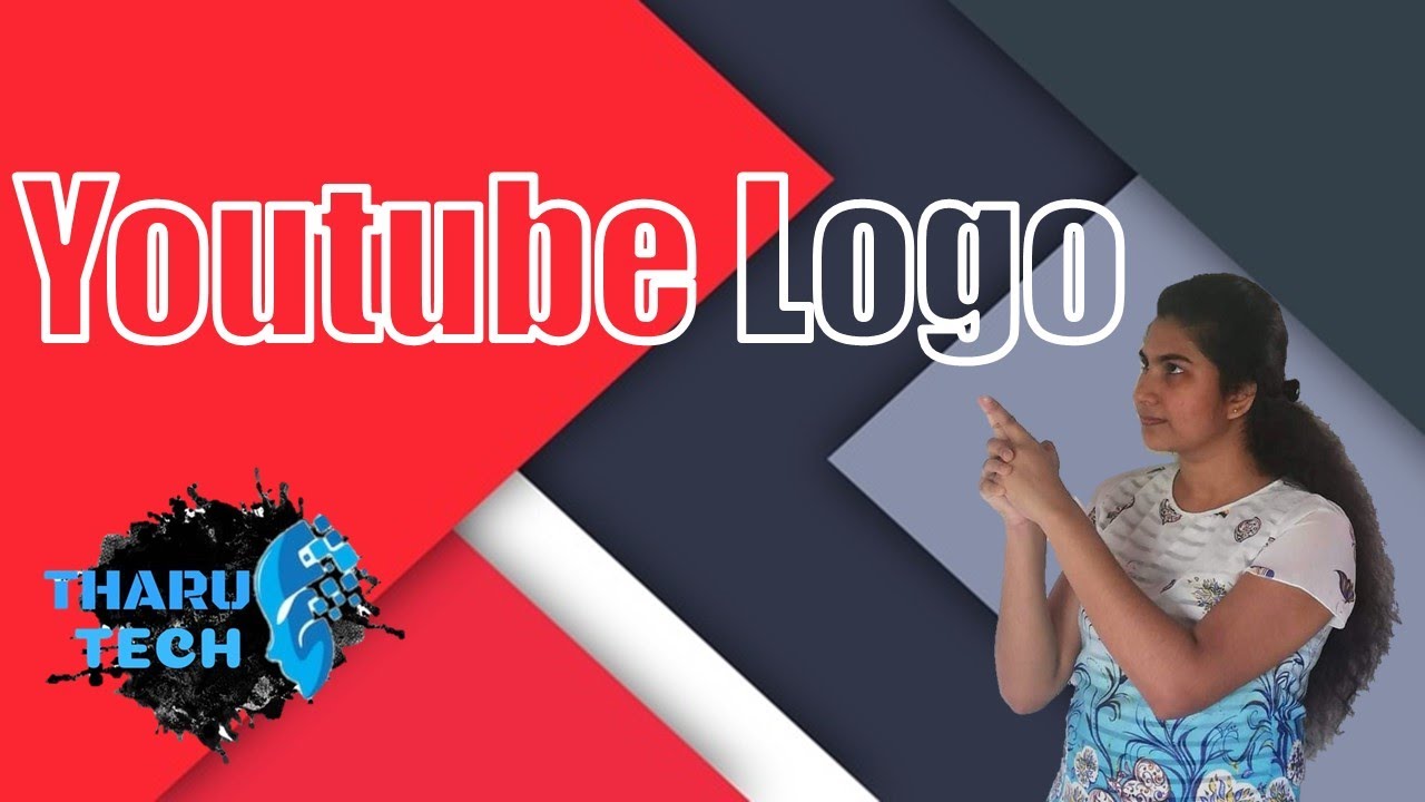 How to create YouTube Logo by Microsoft PowerPoint | Tharu Tech