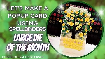 How to create a Flowering Tree Pop-up Box Card | Spellbinders Large Die of the Month