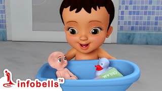 Putta Magu Snana Mugiside - Playing with Bath toys | Kannada Rhymes and Kid's Videos | Infobells
