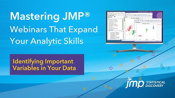 (Mastering JMP) Identifying Important Variables in Your Data