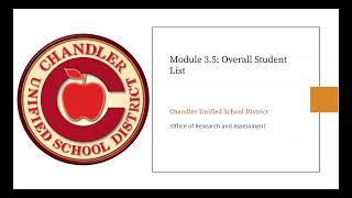 Module 3.5: Teacher Dashboard - Overall Student List
