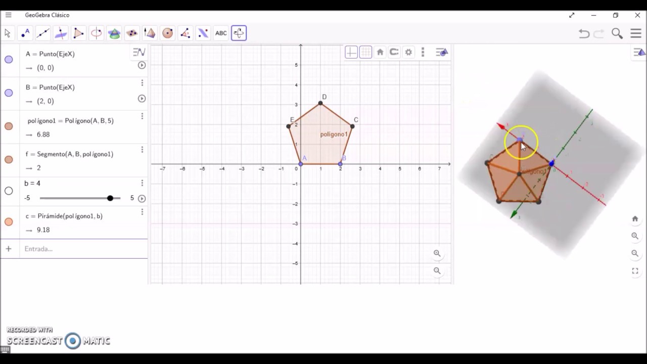 ¡TUTORIAL! Pirámide en geogebra 3D