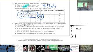 Math 9 - 4.1 Review (Writing Linear Equations and Describing Patterns)