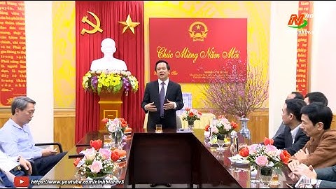 Đồng chí Chủ tịch Ủy ban nhân tỉnh chúc Tết Đài PTTH Ninh Bình