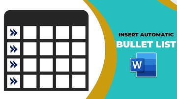 How to insert automatic bullet list in Word table
