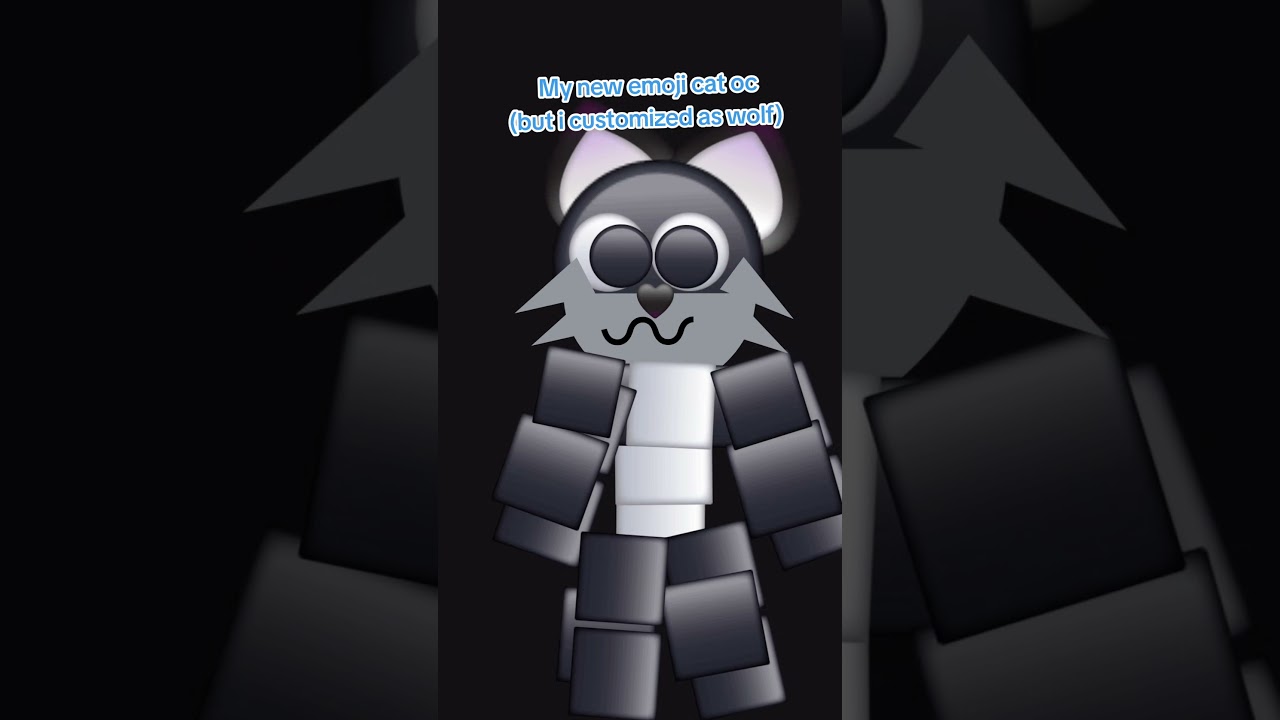 my new emoji cat as wolf oc 