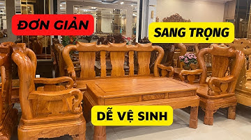 Bộ Bàn Ghế Mà Những Chị Vợ Thích Nhất|Minh Quốc Triện Cột 12 Chân 14 Gỗ Hương Đá