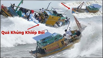 Miền Trung Chịu Ảnh Hưởng Bão  Số 15 Tàu Ghe Vào Bờ Sóng Đánh Muốn Lật Úp