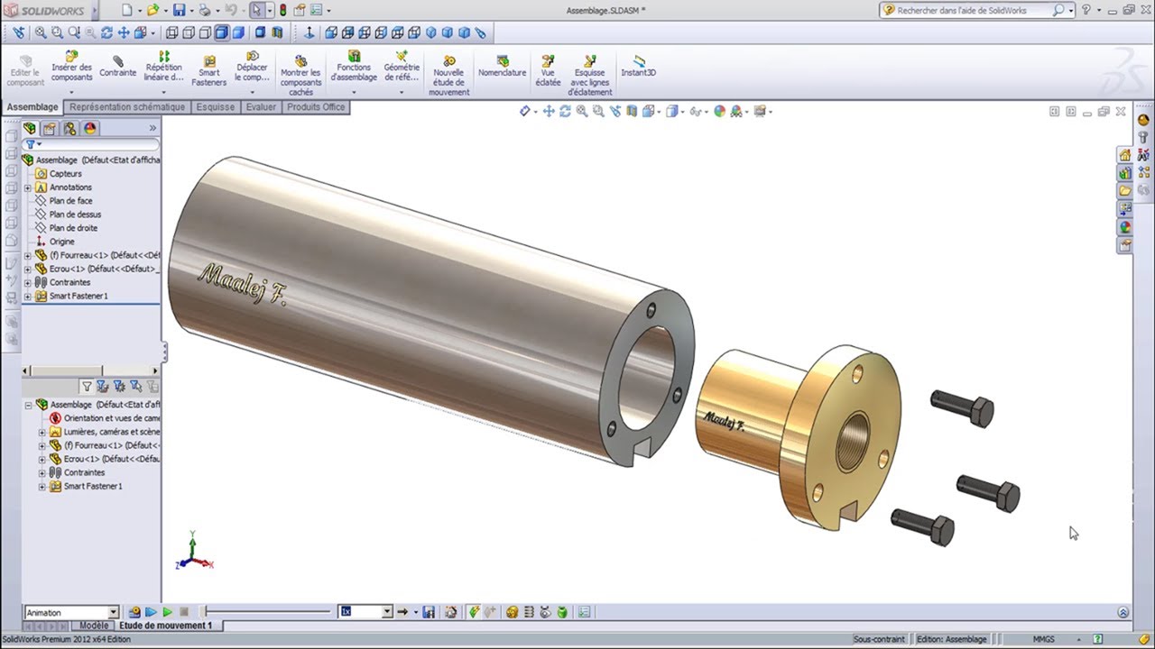 Formation SolidWorks - POUPÉE MOBILE (Activité pour les élèves du baccalauréat Sciences Techniques)